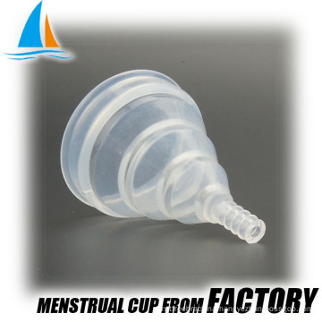 Folding silicone menstrual female period cup